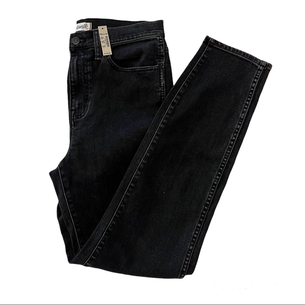 MadeWell 10” High Riser Skinny Skinny black wash size 28 jeans - Picture 3 of 5